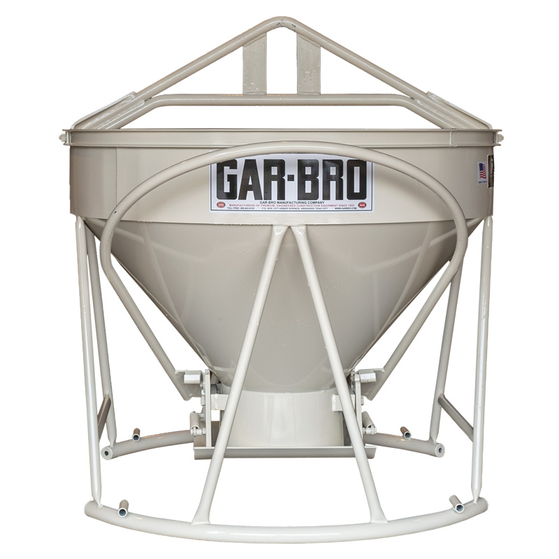 R Series Lightweight Round Gate Buckets With 16 Diameter Gate Gar Bro Concrete Equipment